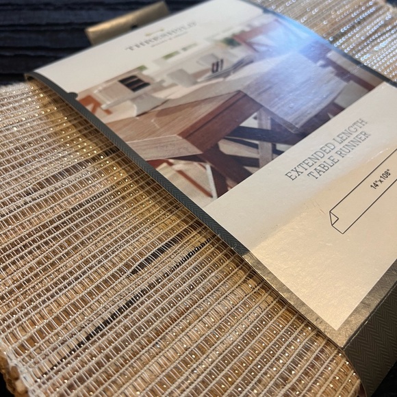 Threshold Extended Length Shimmer Table Runner - Picture 5 of 5